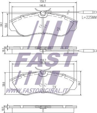 Fast FT29012 - Гальмівні колодки, дискові гальма autocars.com.ua