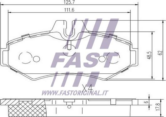 Fast FT29014 - Тормозные колодки, дисковые, комплект avtokuzovplus.com.ua