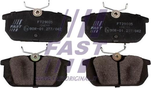 Fast FT29035 - Гальмівні колодки, дискові гальма autocars.com.ua