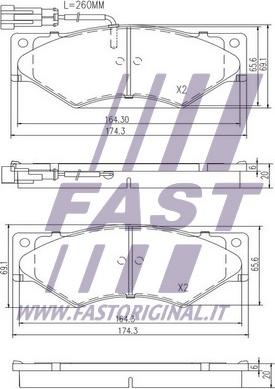 Fast FT29060 - Тормозные колодки, дисковые, комплект avtokuzovplus.com.ua