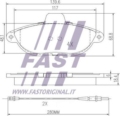 Fast FT29067 - Колодки тормозные autocars.com.ua
