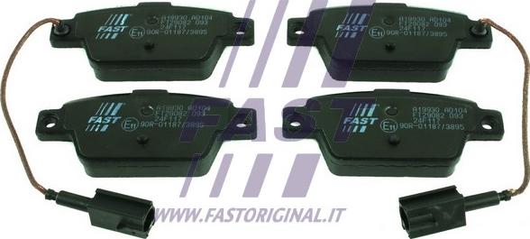 Fast FT29082 - Гальмівні колодки, дискові гальма autocars.com.ua