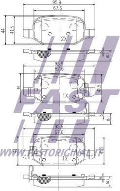 Fast FT29089 - Гальмівні колодки, дискові гальма autocars.com.ua