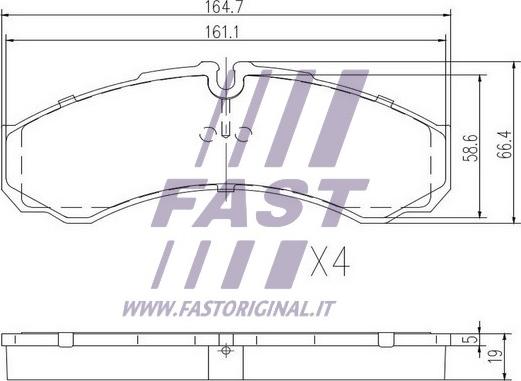 Fast FT29095 - Тормозные колодки, дисковые, комплект autodnr.net