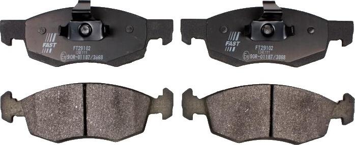 Fast FT29102 - Гальмівні колодки, дискові гальма autocars.com.ua