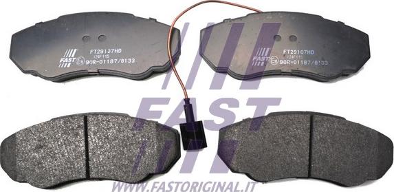 Fast FT29107HD - Гальмівні колодки, дискові гальма autocars.com.ua