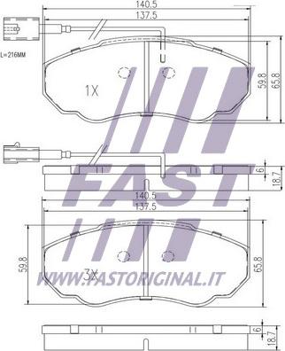 Fast FT29107 - Гальмівні колодки, дискові гальма autocars.com.ua