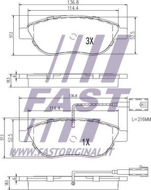 Fast FT29113 - Гальмівні колодки, дискові гальма autocars.com.ua