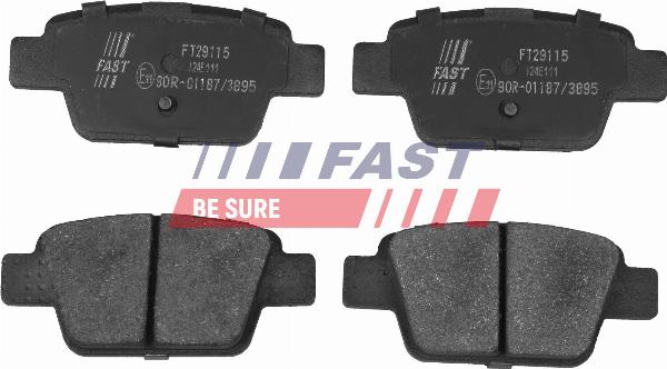 Fast FT29115 - Гальмівні колодки, дискові гальма autocars.com.ua