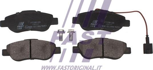 Fast FT29123 - Гальмівні колодки, дискові гальма autocars.com.ua
