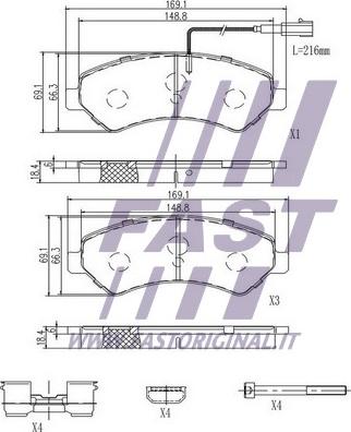 Fast FT29132 - Тормозные колодки, дисковые, комплект autodnr.net