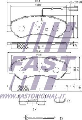 Fast FT29152 - Тормозные колодки, дисковые, комплект autodnr.net