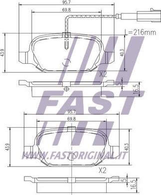 Fast FT29167 - Тормозные колодки, дисковые, комплект autodnr.net