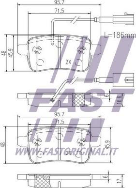 Fast FT29168 - Гальмівні колодки, дискові гальма autocars.com.ua