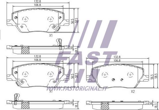 Fast FT29169 - Гальмівні колодки, дискові гальма autocars.com.ua