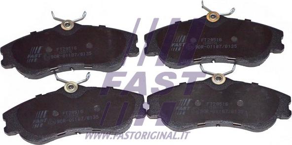 Fast FT29516 - Гальмівні колодки, дискові гальма autocars.com.ua