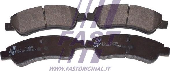 Fast FT29519 - Гальмівні колодки, дискові гальма autocars.com.ua