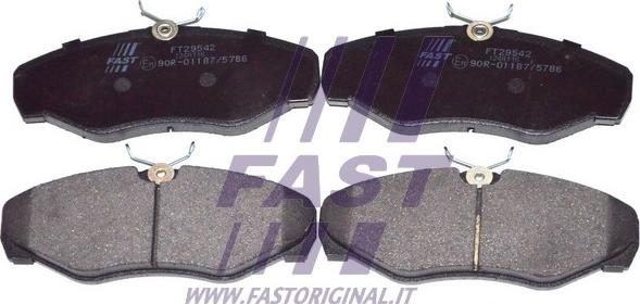 Fast FT29542 - Гальмівні колодки, дискові гальма autocars.com.ua