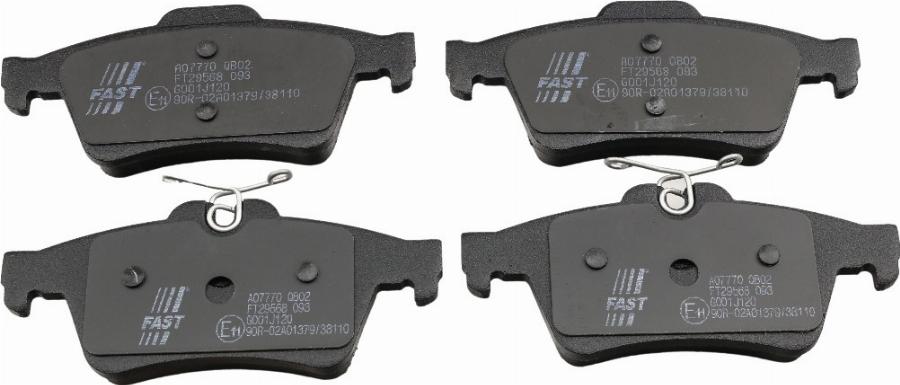 Fast FT29568 - Гальмівні колодки, дискові гальма autocars.com.ua