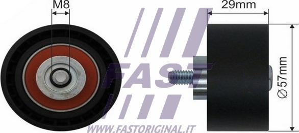 Fast FT44017 - Паразитний / Провідний ролик, зубчастий ремінь autocars.com.ua