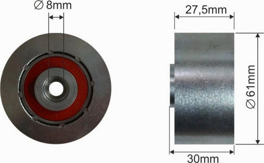 Fast FT44084 - Паразитний / Провідний ролик, зубчастий ремінь autocars.com.ua