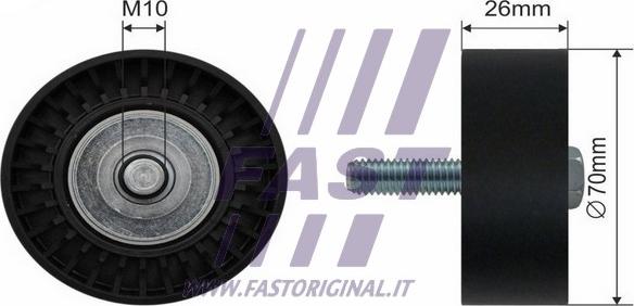 Fast FT44530 - Паразитний / провідний ролик, поліклиновий ремінь autocars.com.ua