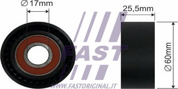 Fast FT44534 - Паразитний / провідний ролик, поліклиновий ремінь autocars.com.ua