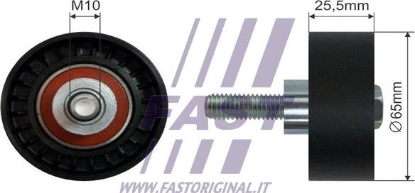 Fast FT44538 - Паразитний / провідний ролик, поліклиновий ремінь autocars.com.ua