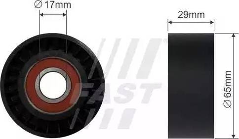 Fast FT44549 - Направляющий ролик, поликлиновый ремень autodnr.net