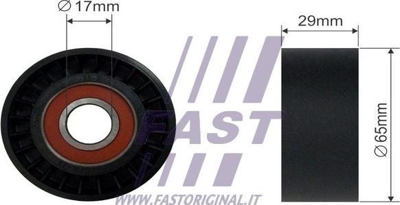 Fast FT44553 - Паразитний / провідний ролик, поліклиновий ремінь autocars.com.ua