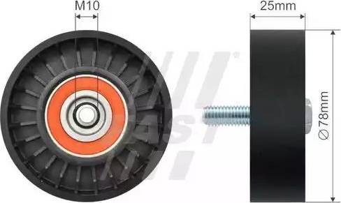 Fast FT44561 - Направляющий ролик, поликлиновый ремень avtokuzovplus.com.ua