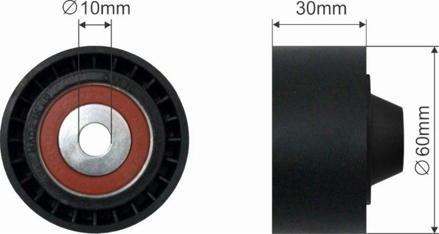 Fast FT44563 - Паразитний / провідний ролик, поліклиновий ремінь autocars.com.ua