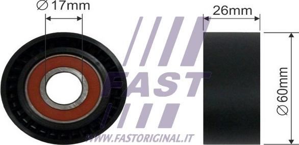 Fast FT44565 - Паразитний / провідний ролик, поліклиновий ремінь autocars.com.ua