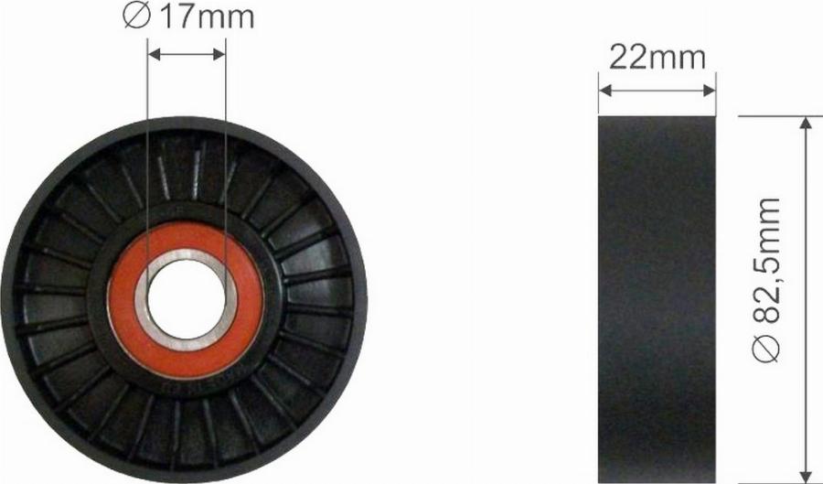 Fast FT44573 - Паразитний / провідний ролик, поліклиновий ремінь autocars.com.ua