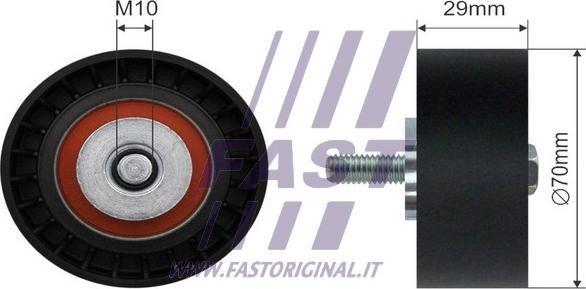 Fast FT44575 - Паразитний / провідний ролик, поліклиновий ремінь autocars.com.ua