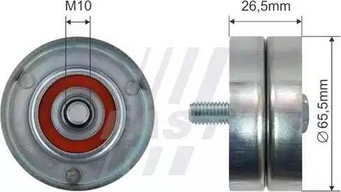 Fast FT44582 - Направляющий ролик, поликлиновый ремень autodnr.net