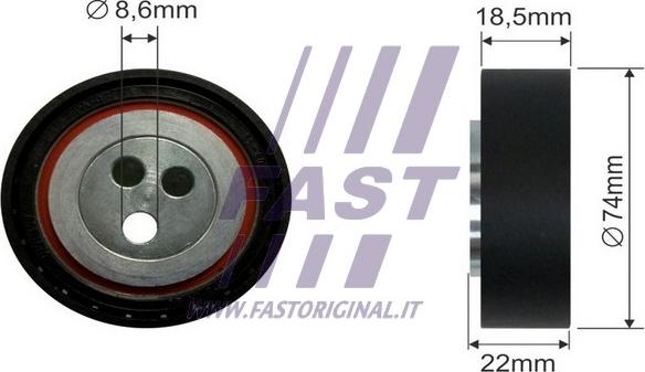 Fast FT44587 - Паразитний / провідний ролик, поліклиновий ремінь autocars.com.ua