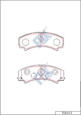 FBK FD0013 - Тормозные колодки, дисковые, комплект avtokuzovplus.com.ua