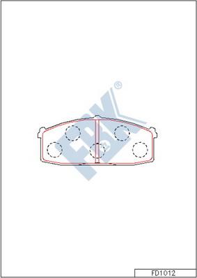 FBK FD1012 - Гальмівні колодки, дискові гальма autocars.com.ua
