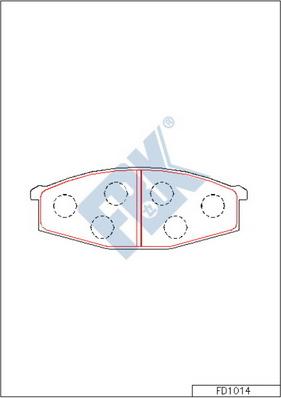 FBK FD1014 - Тормозные колодки, дисковые, комплект avtokuzovplus.com.ua