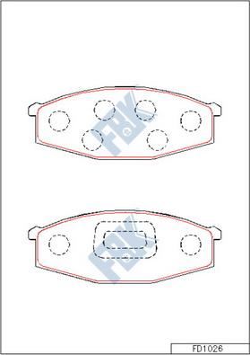 FBK FD1026 - Тормозные колодки, дисковые, комплект avtokuzovplus.com.ua