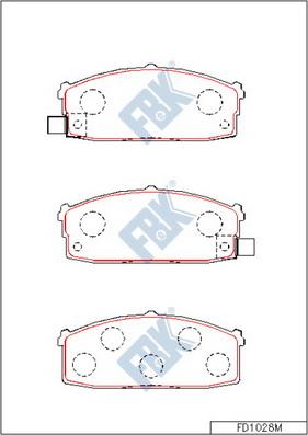 FBK FD1028M - Гальмівні колодки, дискові гальма autocars.com.ua