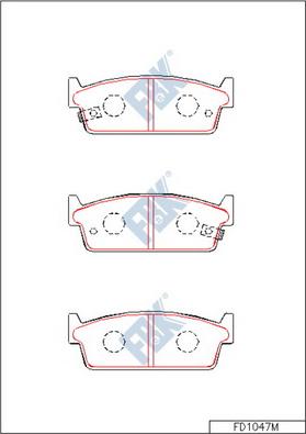 FBK FD1047M - Тормозные колодки, дисковые, комплект avtokuzovplus.com.ua