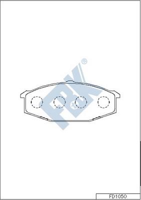 FBK FD1050 - Тормозные колодки, дисковые, комплект avtokuzovplus.com.ua