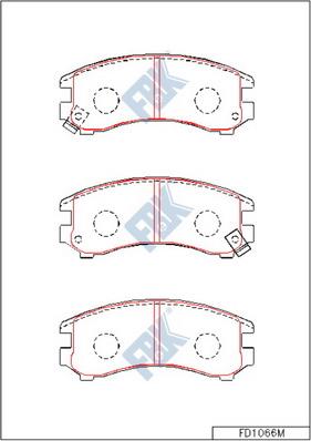 FBK FD1066M - Тормозные колодки, дисковые, комплект avtokuzovplus.com.ua