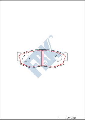 FBK FD1080 - Гальмівні колодки, дискові гальма autocars.com.ua