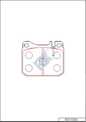 FBK FD11000 - Тормозные колодки, дисковые, комплект avtokuzovplus.com.ua