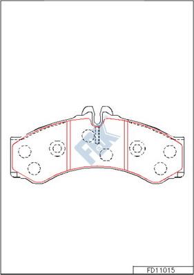 FBK FD11015 - Тормозные колодки, дисковые, комплект avtokuzovplus.com.ua