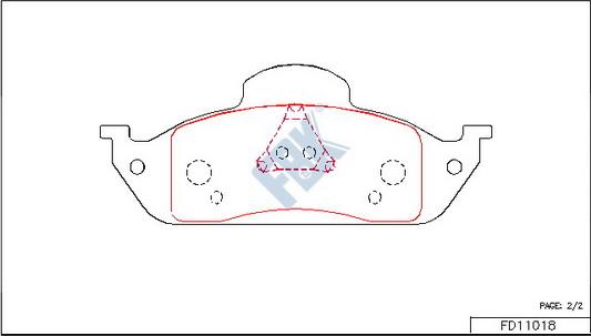 FBK FD11018 - Тормозные колодки, дисковые, комплект avtokuzovplus.com.ua