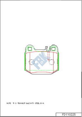 FBK FD11022S - Гальмівні колодки, дискові гальма autocars.com.ua